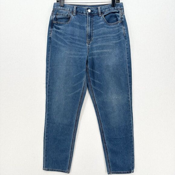 American Eagle Jeans Womens 10 Mom Blue Tapered Denim Medium Wash 90s - Picture 1 of 12